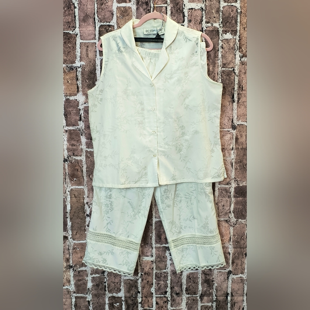 Vintage Kim Rogers Intimates White Lace Lightweight Set Large